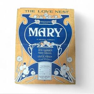 💜 Antique “The Love Nest” Sheet Music from “Mary” (1920) Harbach/Mandel/Hirsch